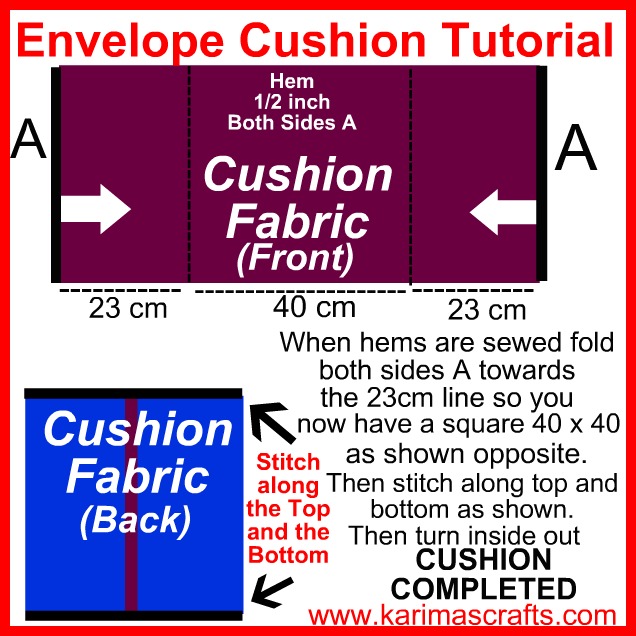 Karima's Crafts Personalised Cushion Cover Tutorial