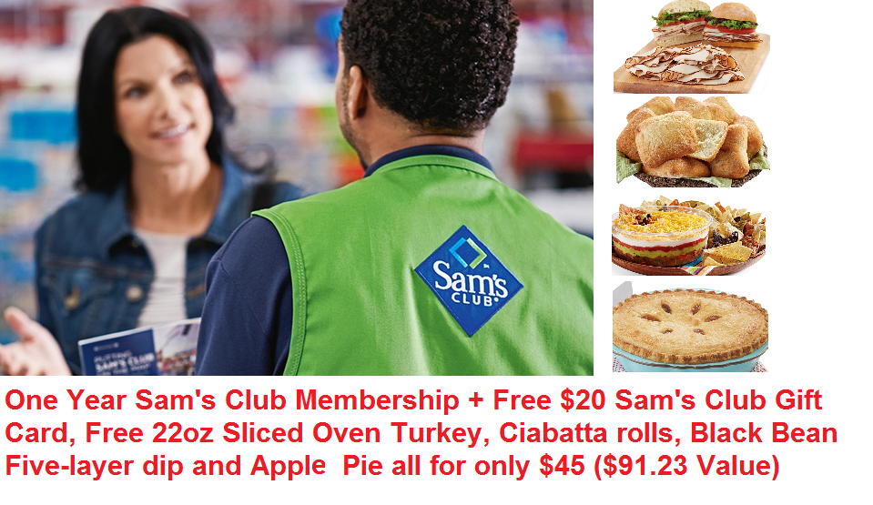 One-Year Sam's Club Membership + $20 Sam's Club Gift Card ...