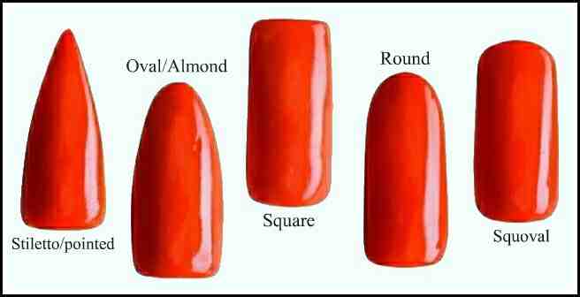 ... most popular nail shapes with the two on the left being the shapes of ... most popular nail shapes with the two on the left being the shapes of