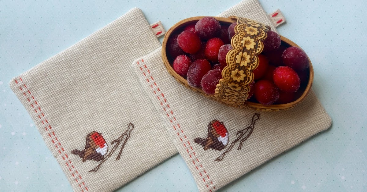 Stitching Notes CrossStitch Linen Coasters