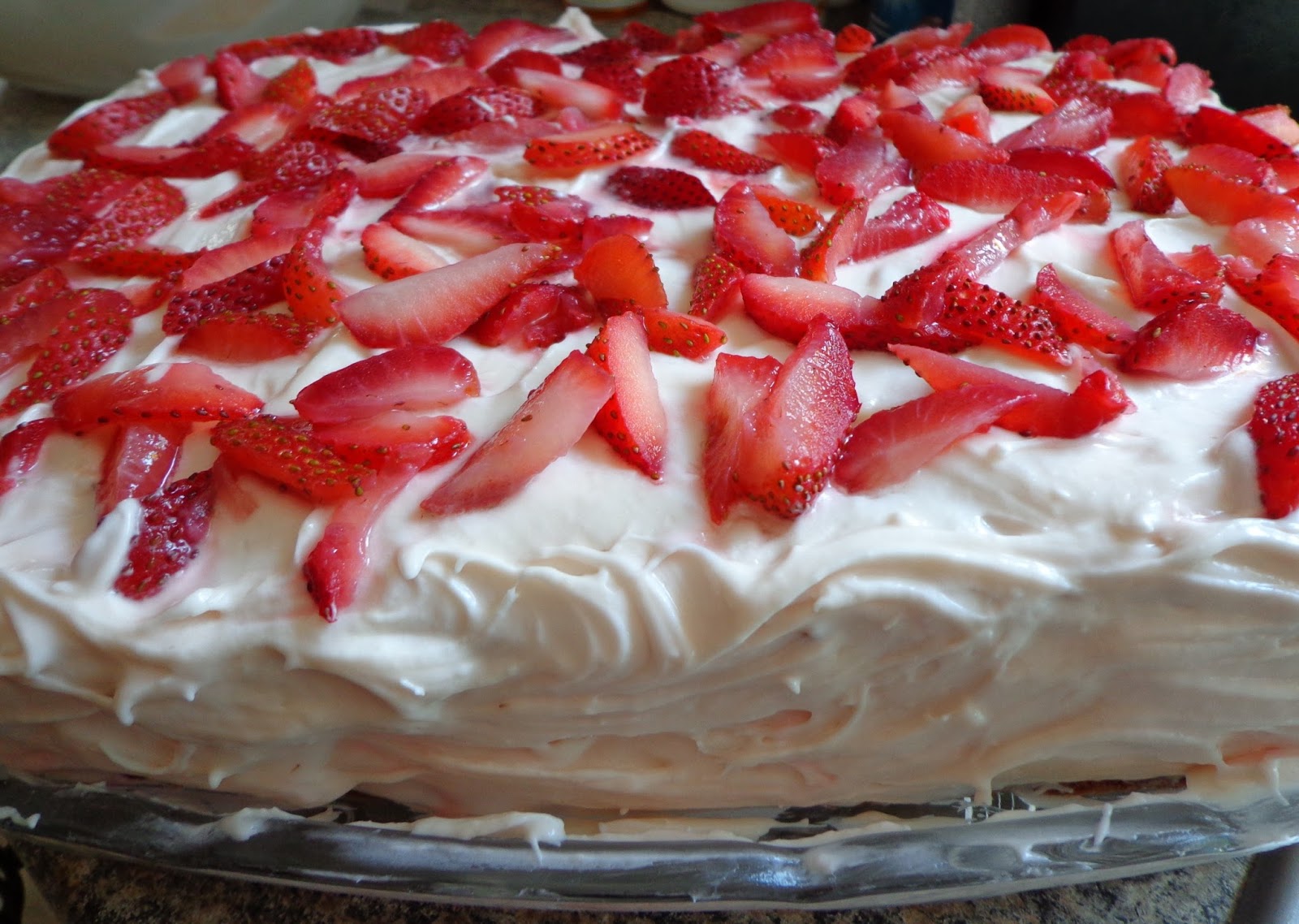 Good Food Tutor Vanilla Cake with Strawberry Cream Cheese Filling