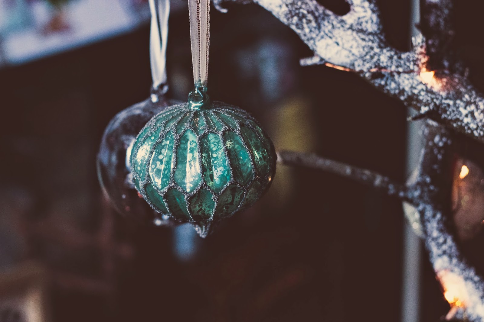 Green glass bauble