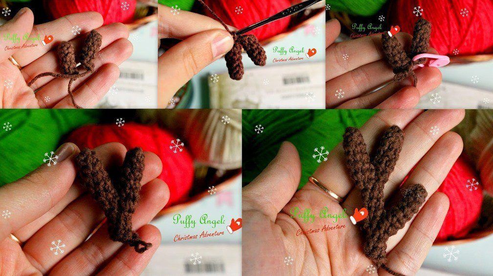 Deer amigurumi crochet pattern: horn Deer amigurumi crochet pattern