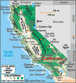 Geography Map of California