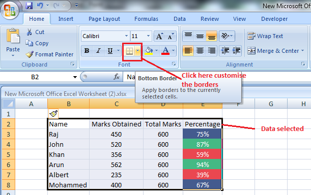 Microsoft Excel Tutorial Easy To Learn Ms Excel Format Table