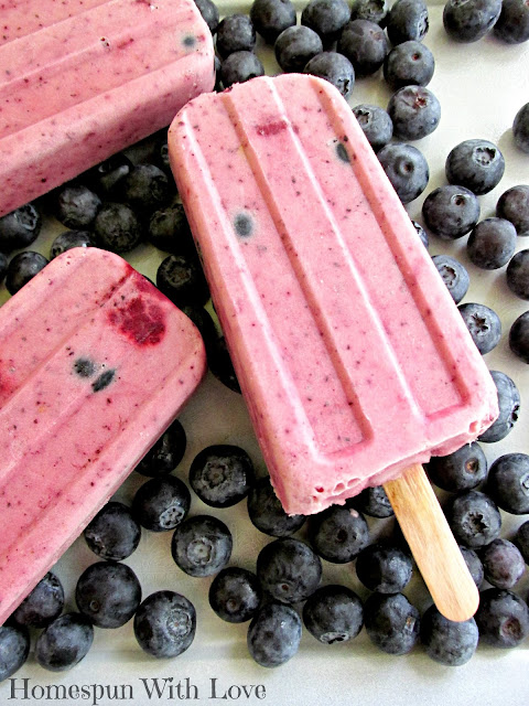 Berries and Cream Popsicles