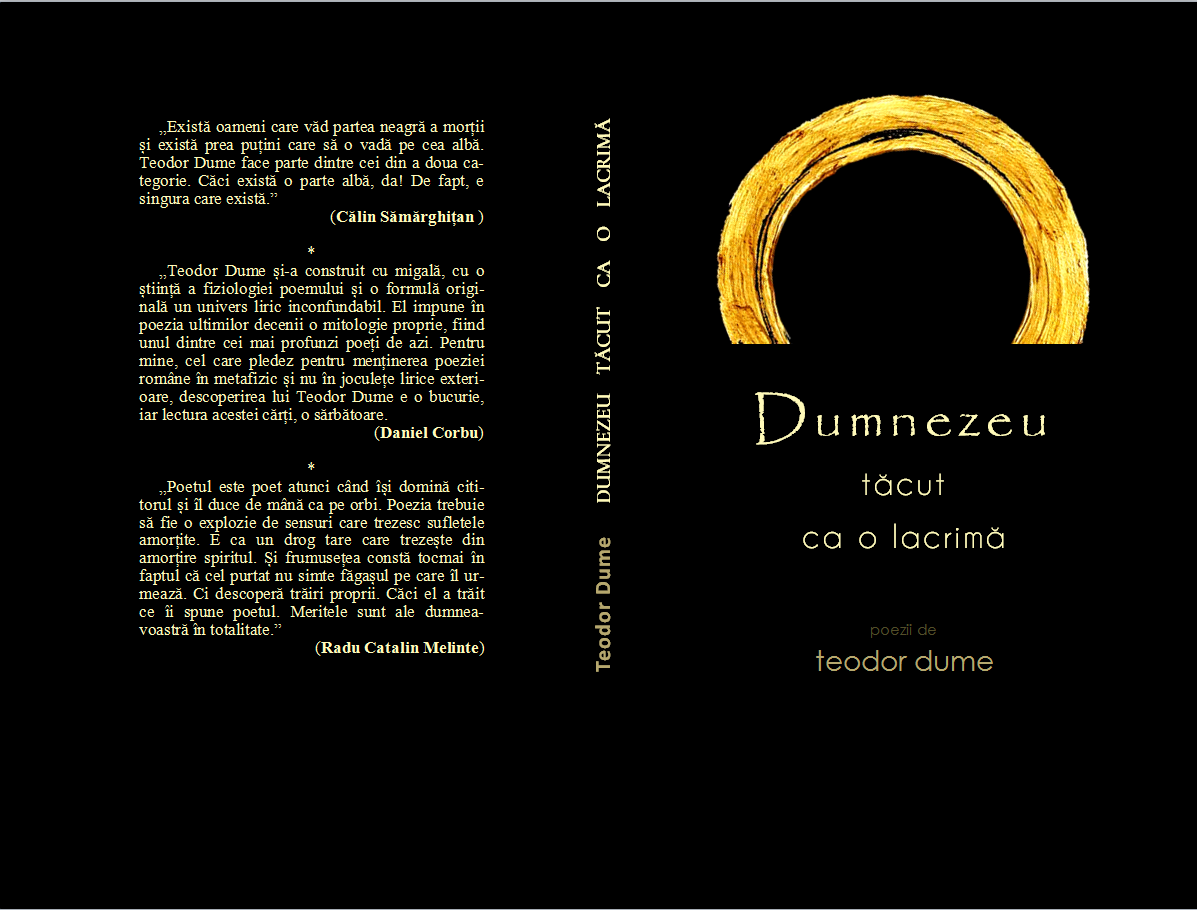 Teodor Dume, carte: Dumnezeu tăcut ca o lacrimă