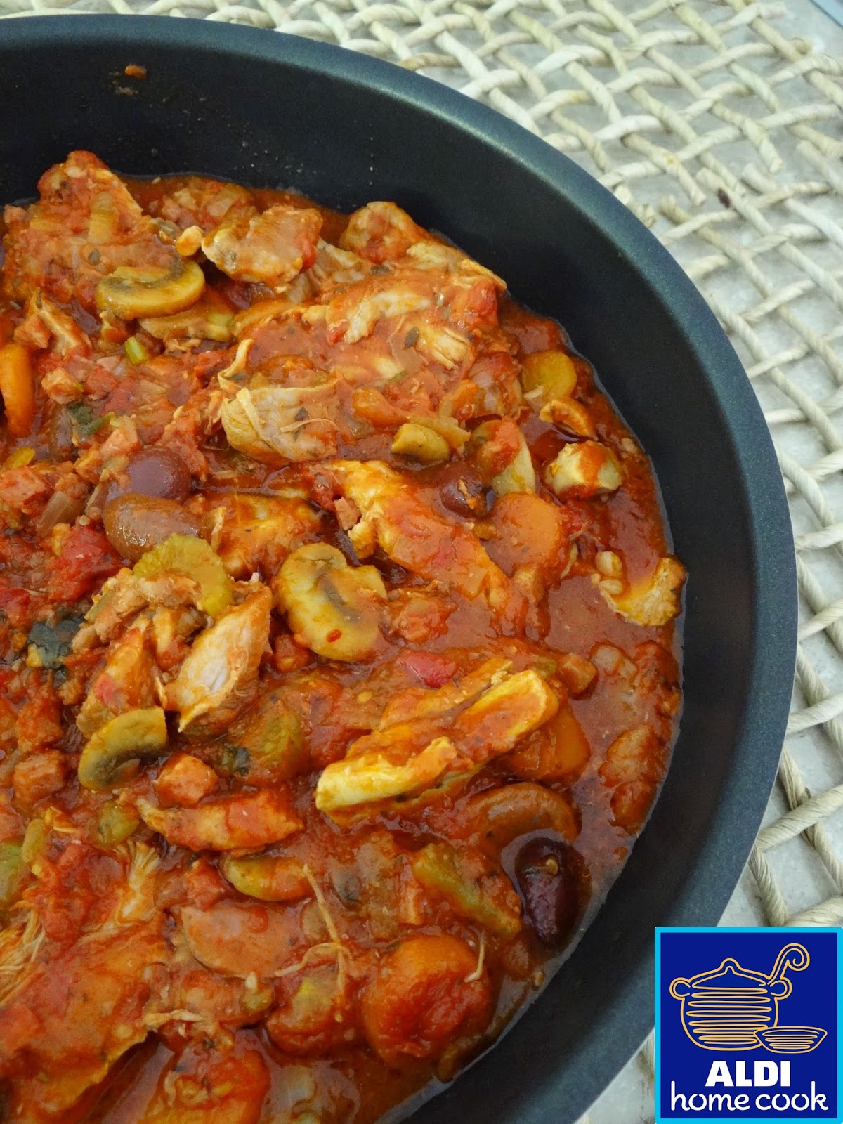 ALDI home cook Chicken cacciatore slow cooker or stove top