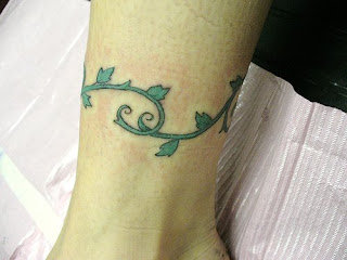 Vine Ankle Bracelet Tattoo Design