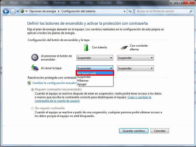 AYTUTO Evitar que el portátil se apague/hiberne al cerrar la tapa con