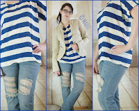 Outfit Boyfriend Jeans, Striped Shirt