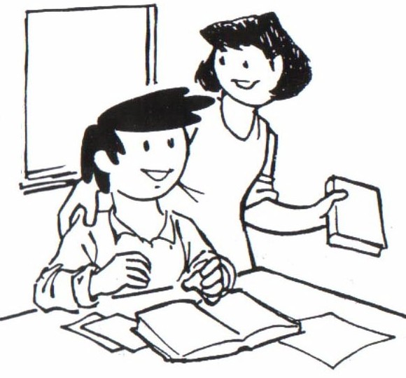Colorear a un niño estudiando con su mamá - Portal Escuela Colorear a un niño estudiando con su mamá - Portal Escuela