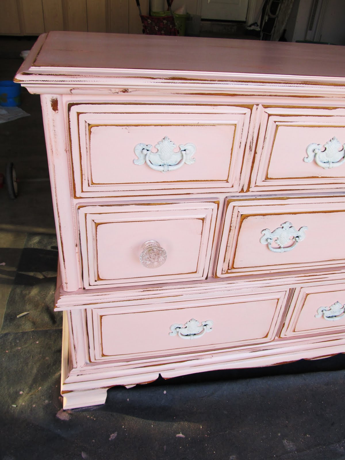 . girly pink dresser