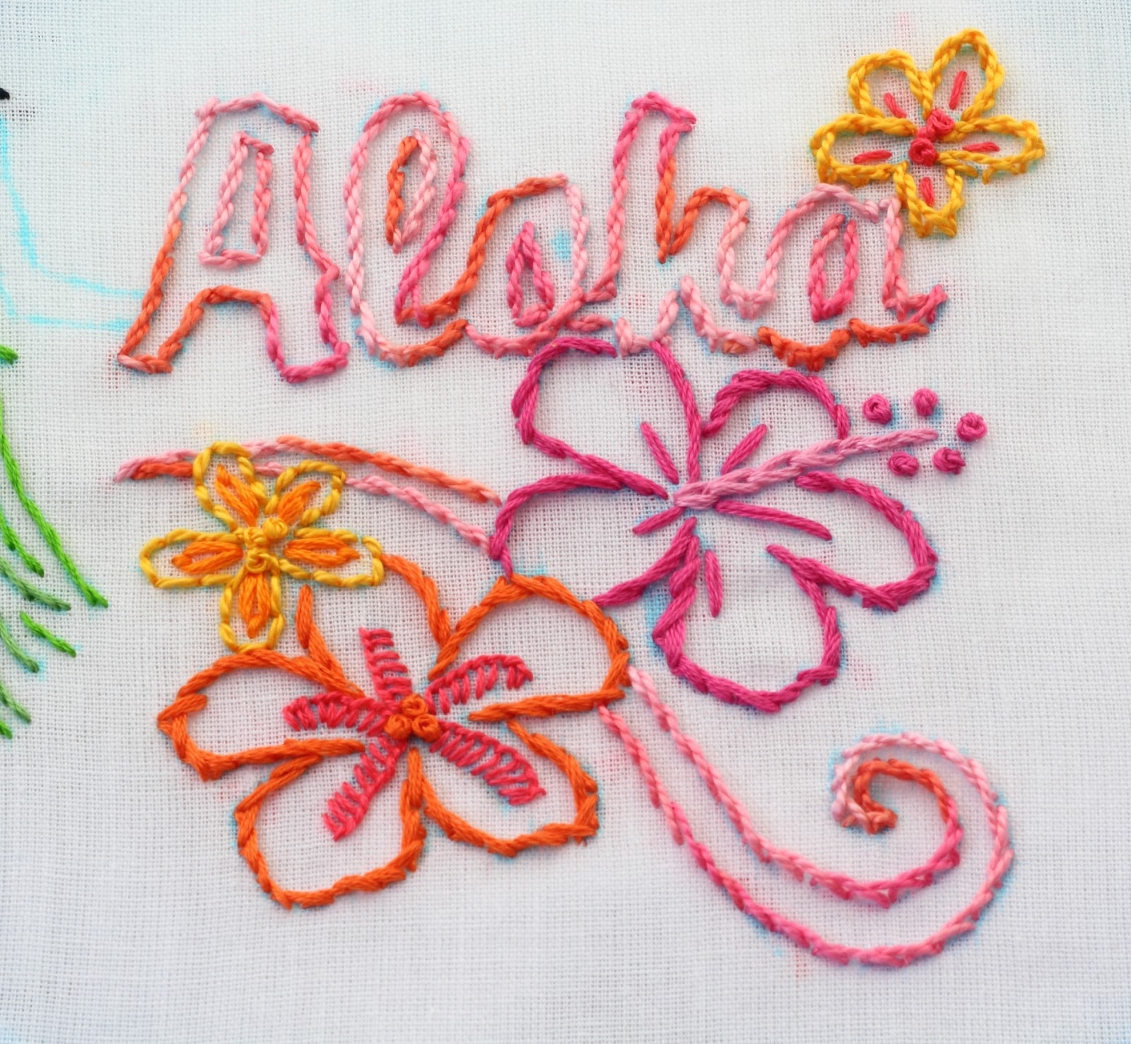 big B Hawaii Embroidery Pattern