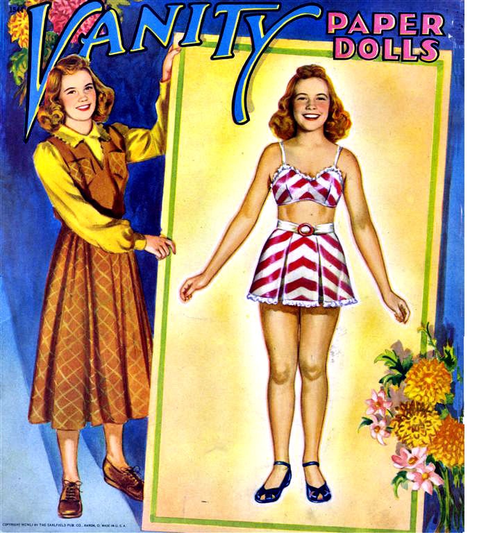 Kathleen Taylor's Dakota Dreams Thursday Tab Saalfield Vanity Dolls, 1951