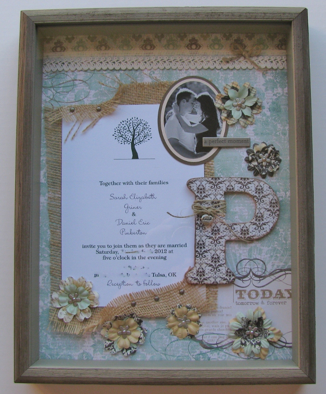 Scrappin' Becky B. Engagement Shadow Box