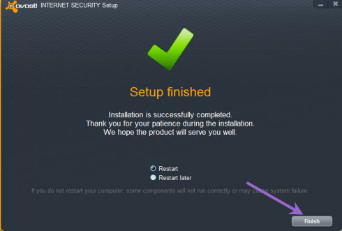 Avast Internet Security 7 - ஒரு வருட இலவச லைசன்ஸ் கீயுடன் தரவிறக்கம் செய்ய! Avast+restart