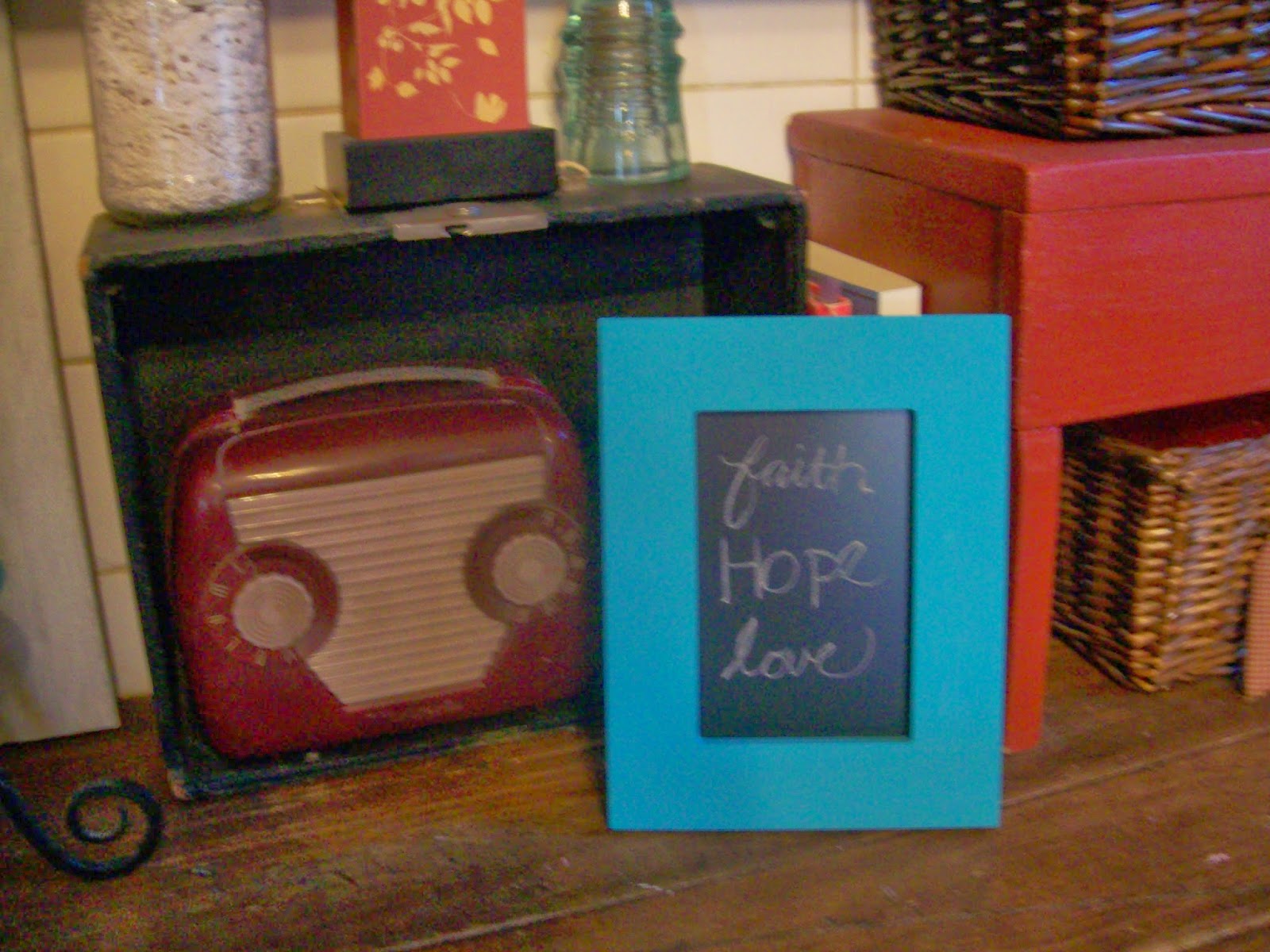 Shabby Pink Bungalow Small Tabletop Chalkboard
