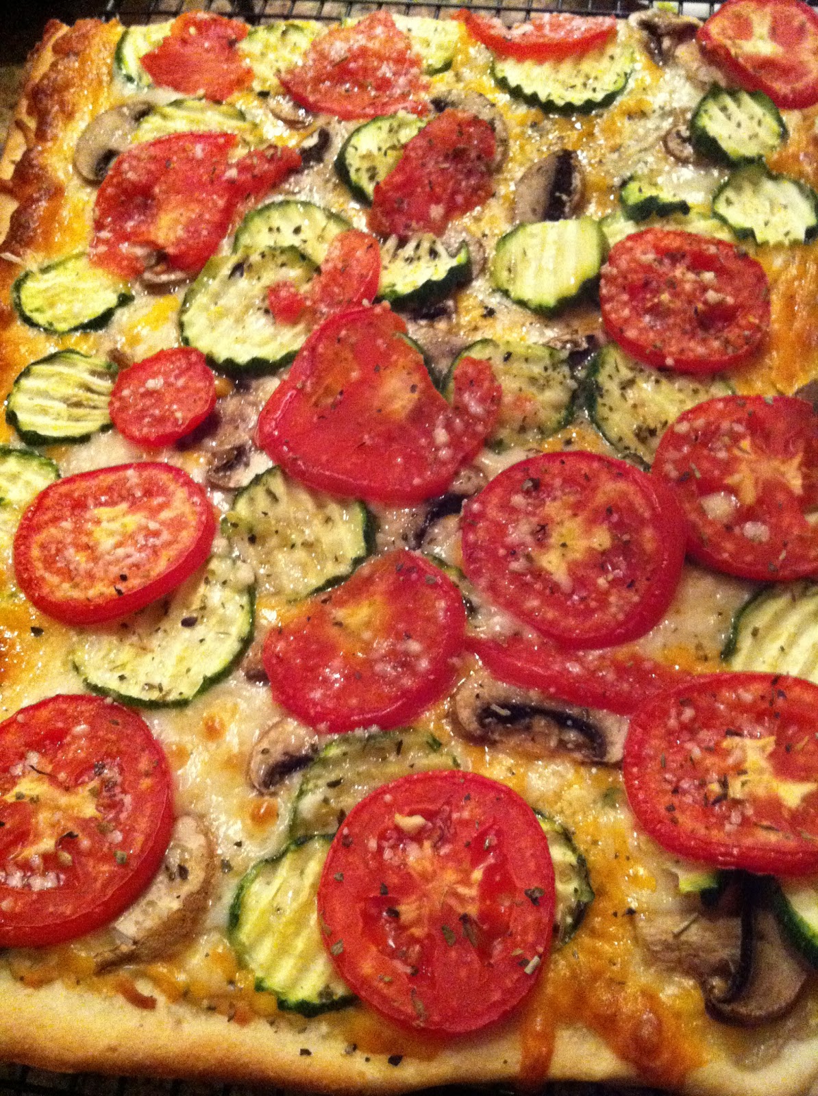 simply made with love Pampered Chef Three Cheese Garden Pizza