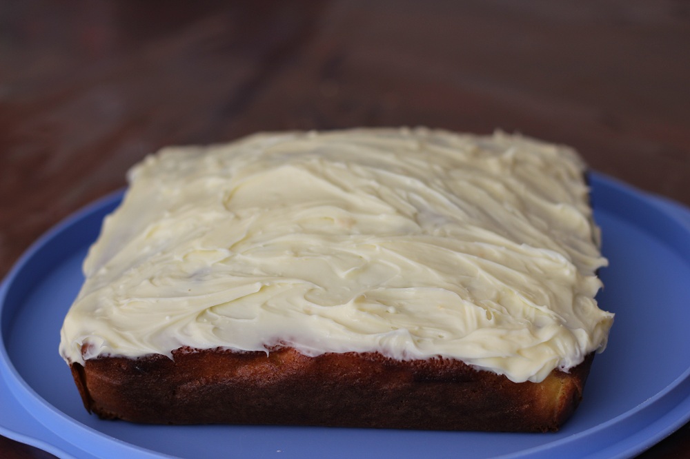 Grow, Bake, Run Tangerine Custard Cake