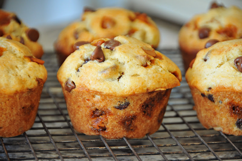 Barefoot and Baking Banana Chocolate Chip Muffins
