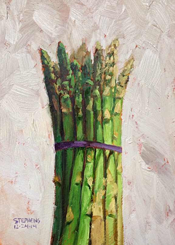 Daily Painting Asparagus 6 5x7