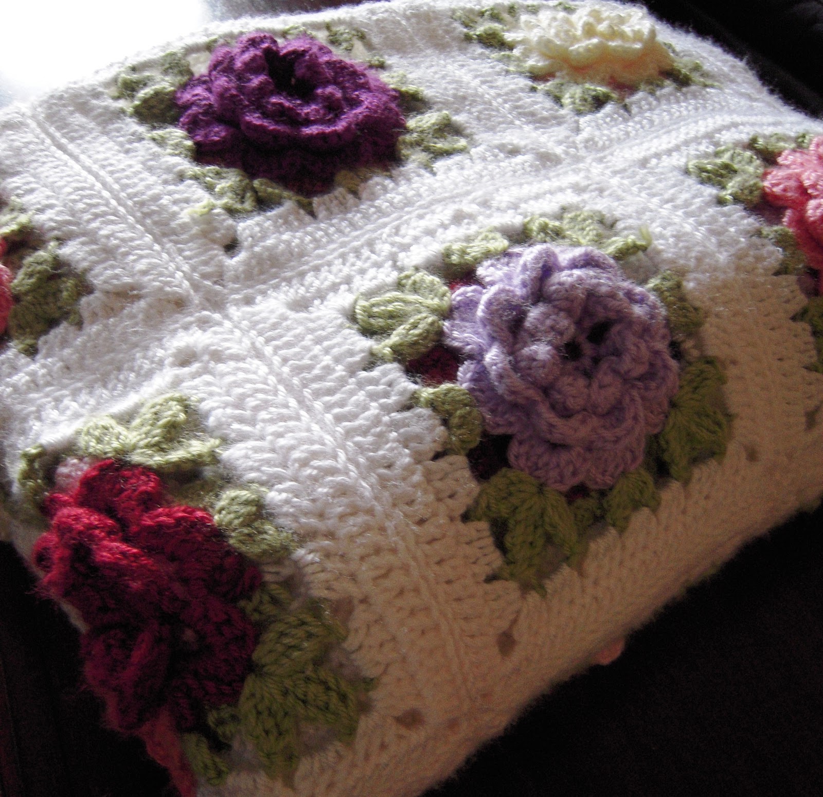 all wool and a yard wide Crochet Rose AfghanHump Day Hookerry