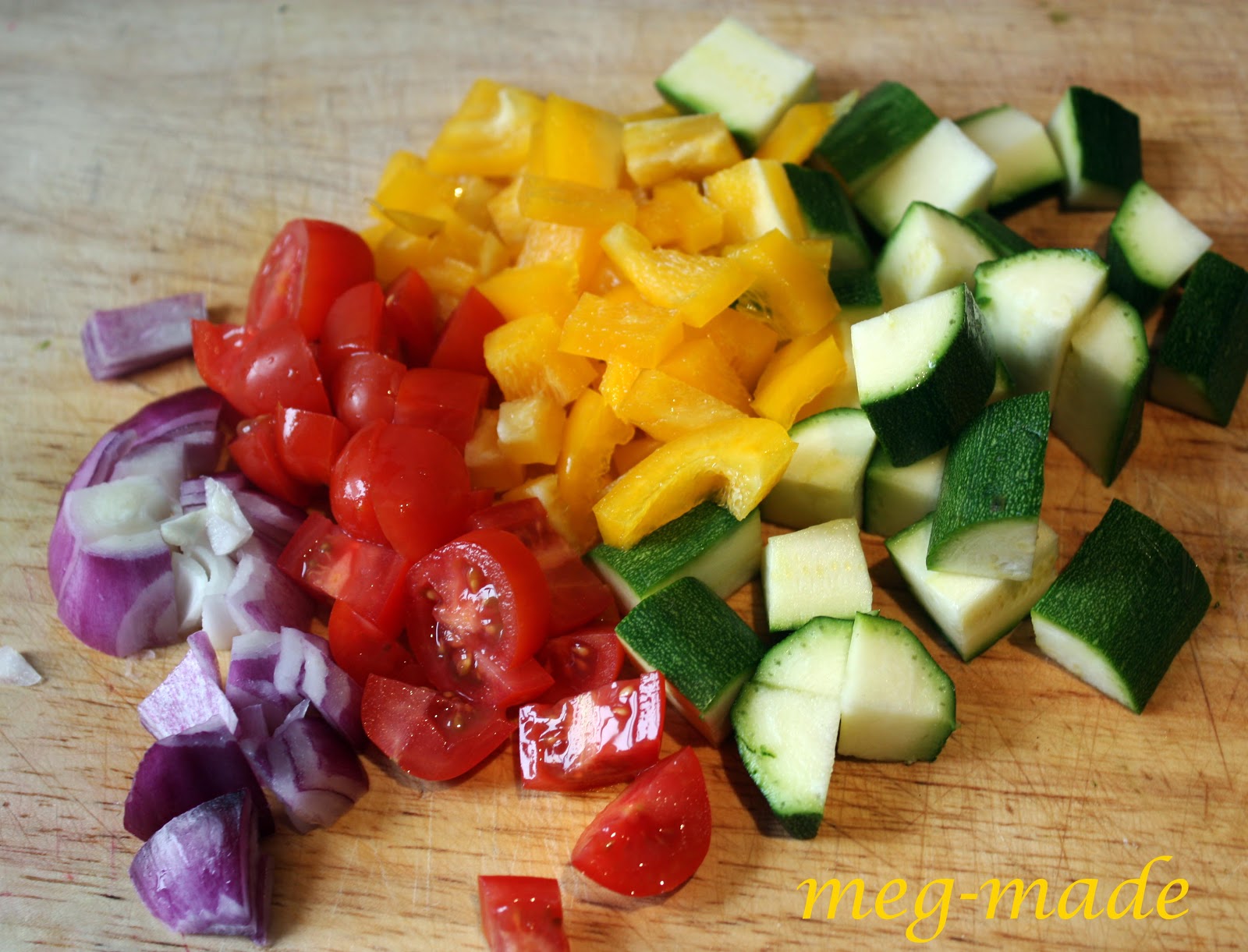 megmade Basil pesto chicken rainbow!