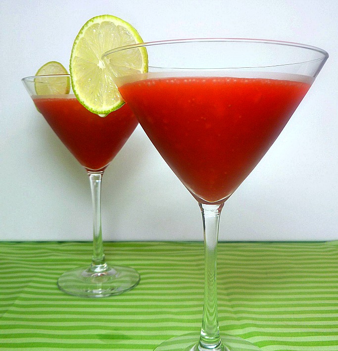 Vanilla Clouds and Lemon Drops Frozen Strawberry Daiquiris