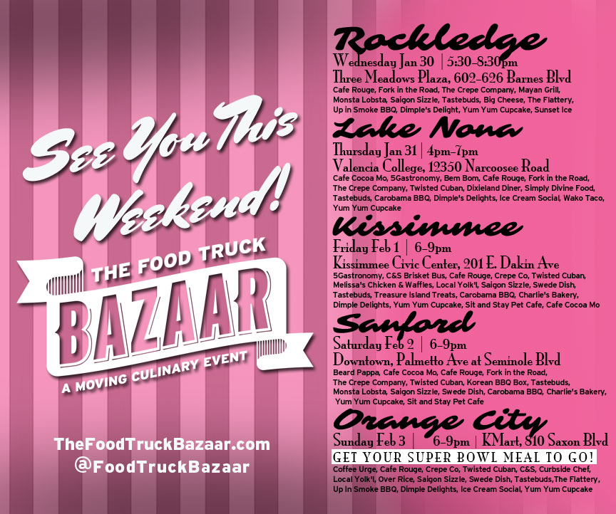 The Food Truck Bazaar Rockledge, Lake Nona, Kissimmee, Sanford