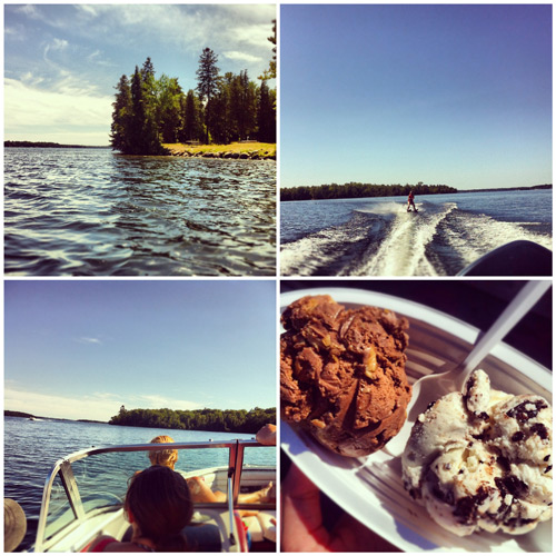 Boating at Balsam Lake