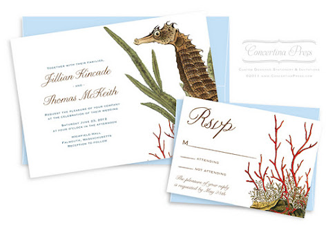 Two new nautical wedding invitation designs coming soon to my Concertina