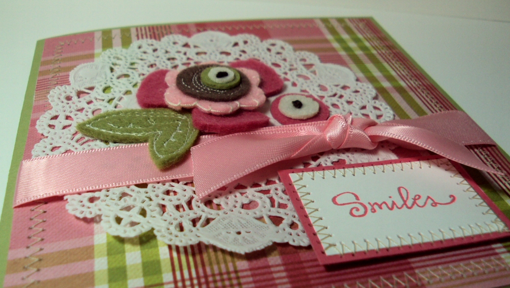Stamping with Serendipity Pretty in Pink & Paper Lace Doilies!