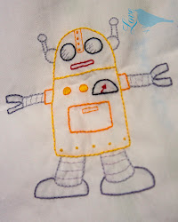 Robots Embroidery Pattern