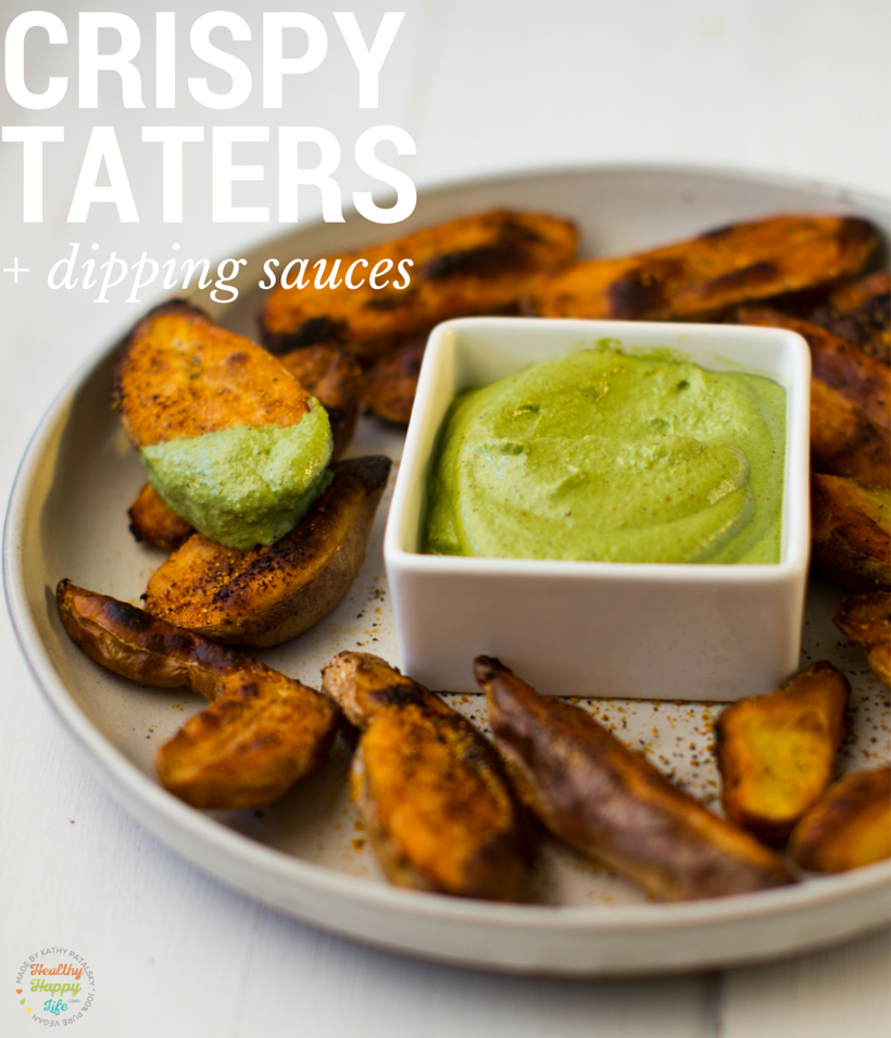 crispy taters, with dipping sauces