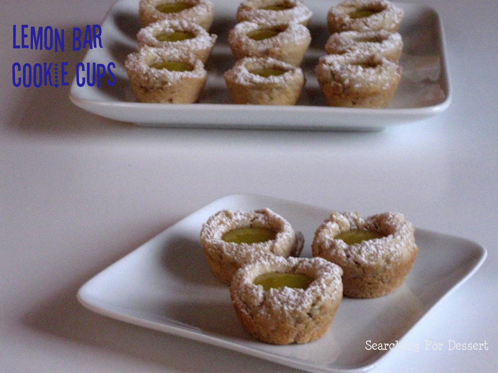 Lemon Bar Cookie Cups Searching for Dessert