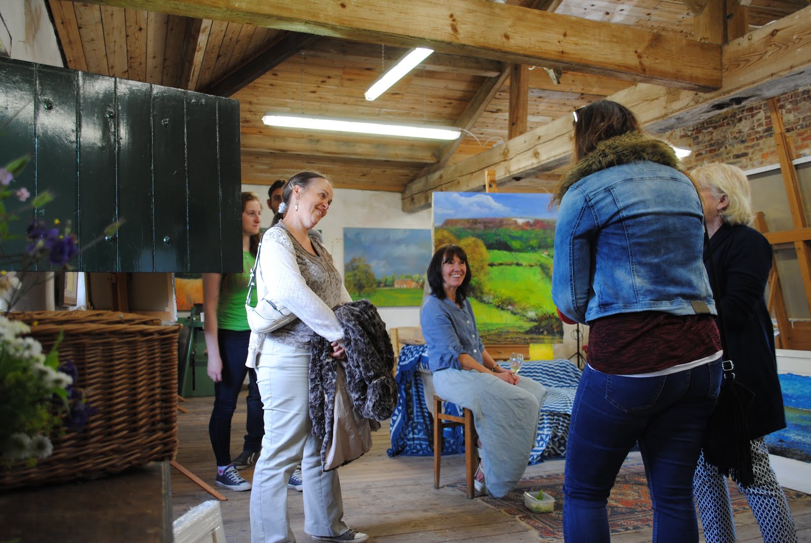 Summer visitors to the studio