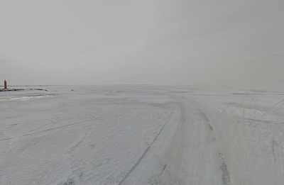 Strade ghiacciate su Street View.