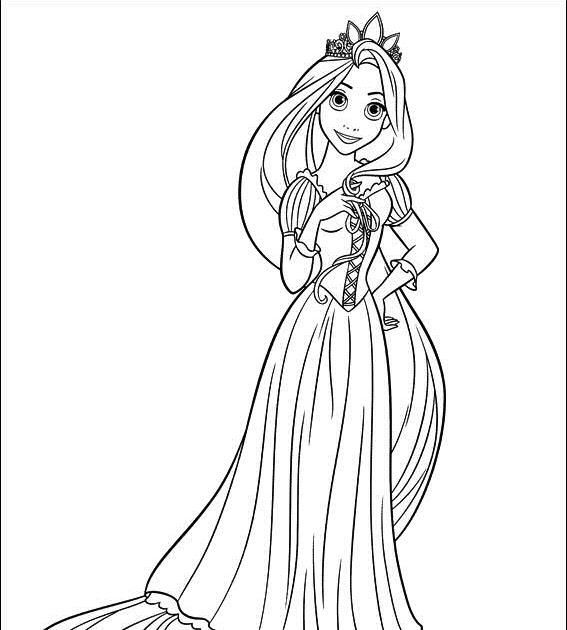 DIBUJOS PARA COLOREAR ENREDADOS: PRINCESA RAPUNZEL : COSAS PARA NIÑOS
