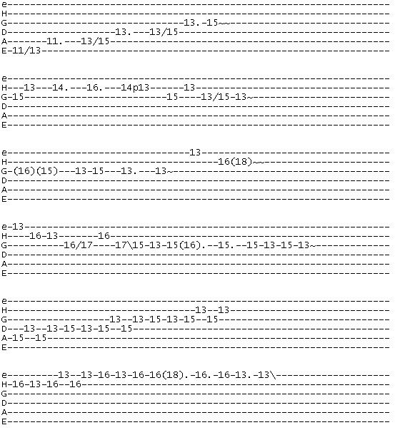 Guitar Tab Template