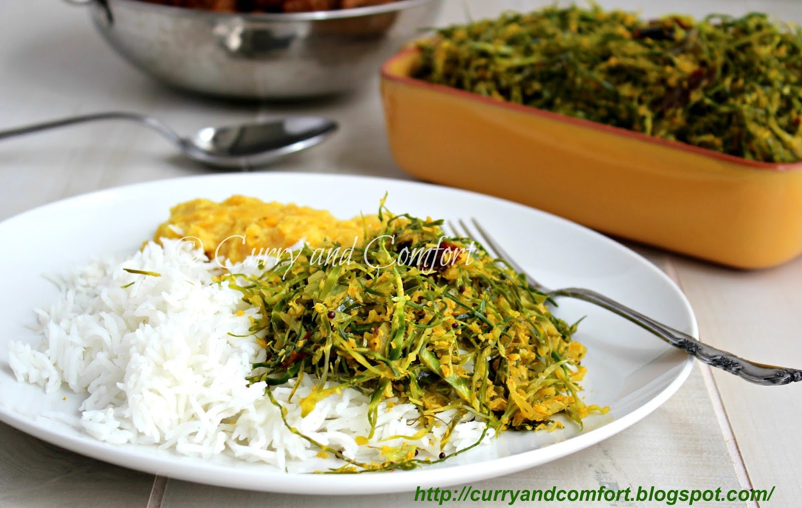 Kitchen Simmer Green Cabbage Mellun Curry