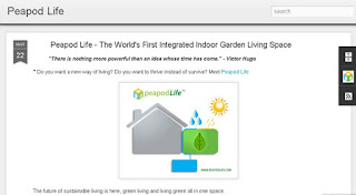 Peapod Life Blog - The World's First Integrated Indoor Garden Living Space, screenshoot by wobuilt.com