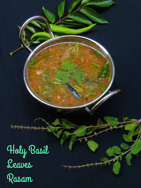 HerbalSoup, Indian Holy basil Soup, Thulasi Rasam