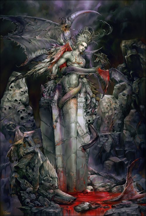 Kuang Hong illustrations fantasy dark grim A expiaçã Kuang Hong illustrations fantasy dark grim A expiaçã