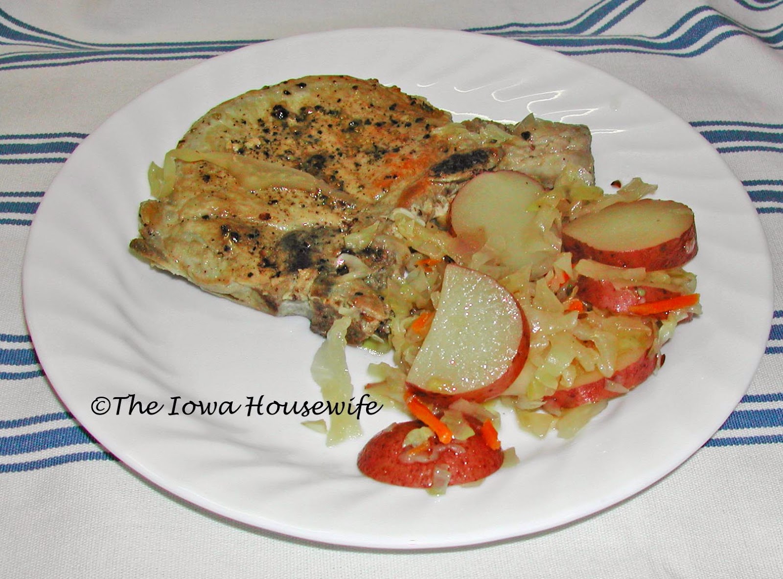 The Iowa Housewife Braised Pork and Cabbage