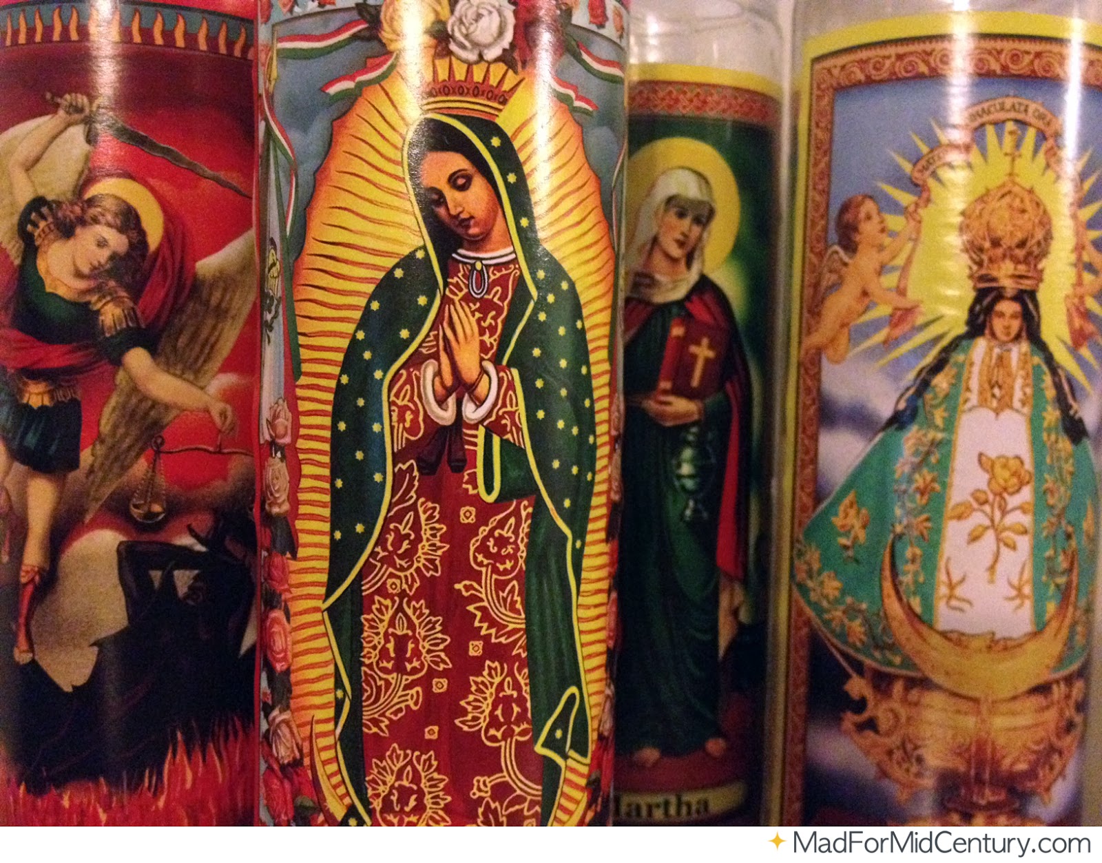 Mad for MidCentury Beeswax Votives in Religious Candles