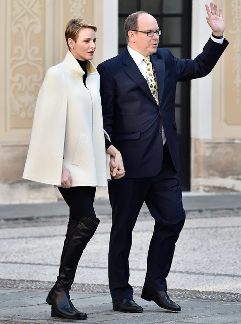 Prince Albert II of Monaco and Princess Charlene of Monaco, Camille Gottlieb and Louis Ducruet attend the Christmas gifts distribution