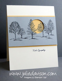Stampin' Up! Lovely as a Tree Sympathy Card for Around the World Challenge AW33 #cleanandsimple #stampinup www.juliedavison.com