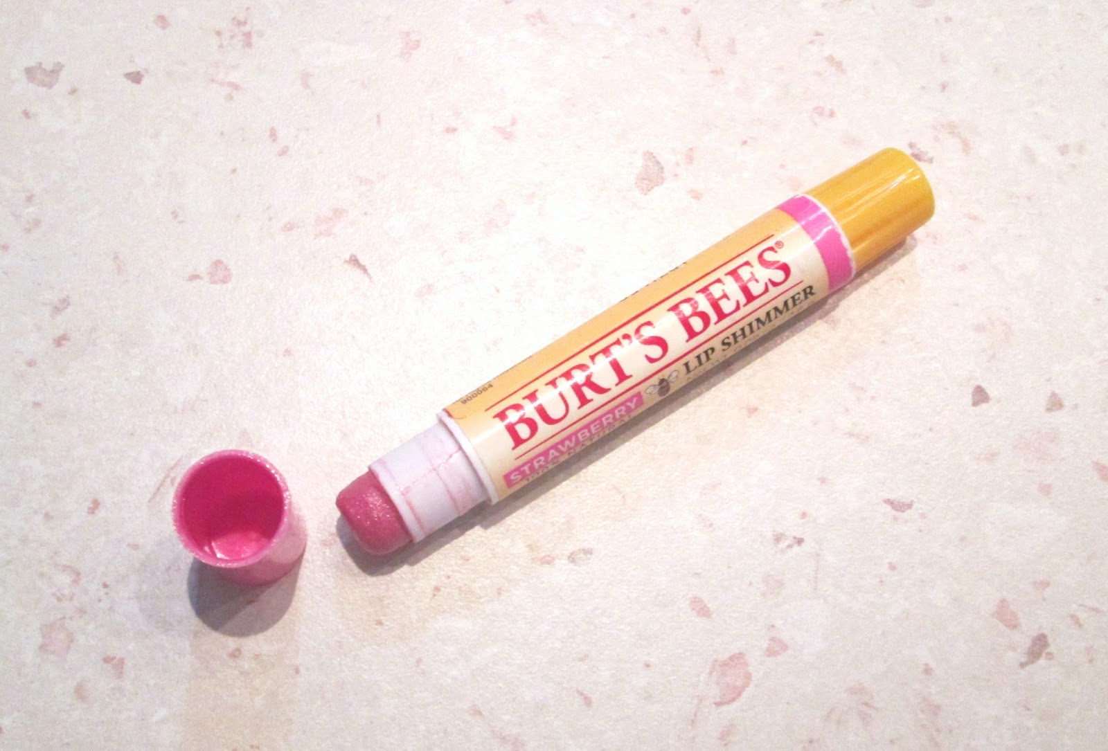 DarkBlueKitty Beauty. Burt's Bees Lip Shimmer Strawberry