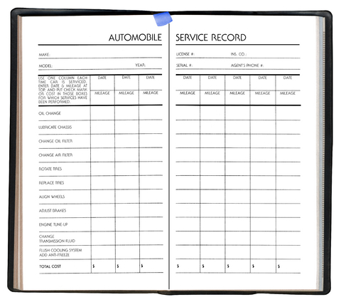auto maintenance logs